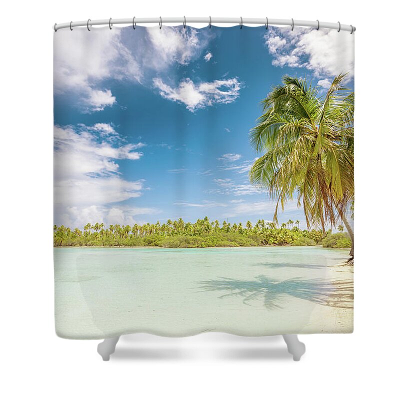 Scenics Shower Curtain featuring the photograph Lagoon French Polynesia,fakarava by Mlenny