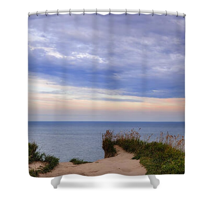 Landscape Shower Curtain featuring the photograph Lake Ontario at Scarborough Bluffs by Elena Elisseeva