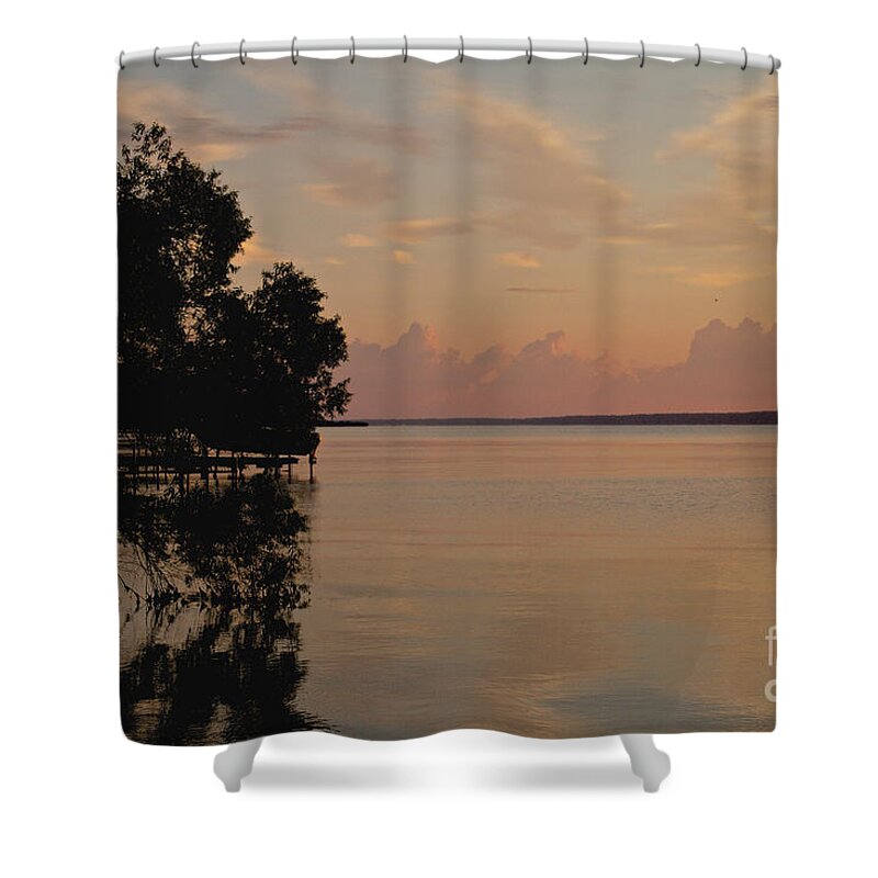 Clouds Shower Curtain featuring the photograph Lake Sunrise by William Norton