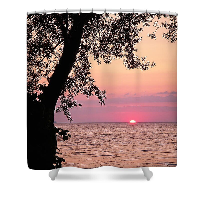 Sunset Shower Curtain featuring the photograph Lake Sunset #1 by Aimee L Maher ALM GALLERY