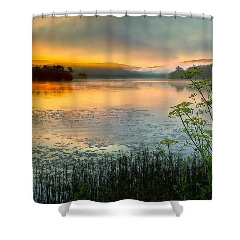 Sunrise Shower Curtain featuring the photograph Lakeside Sunrise by Bill Wakeley
