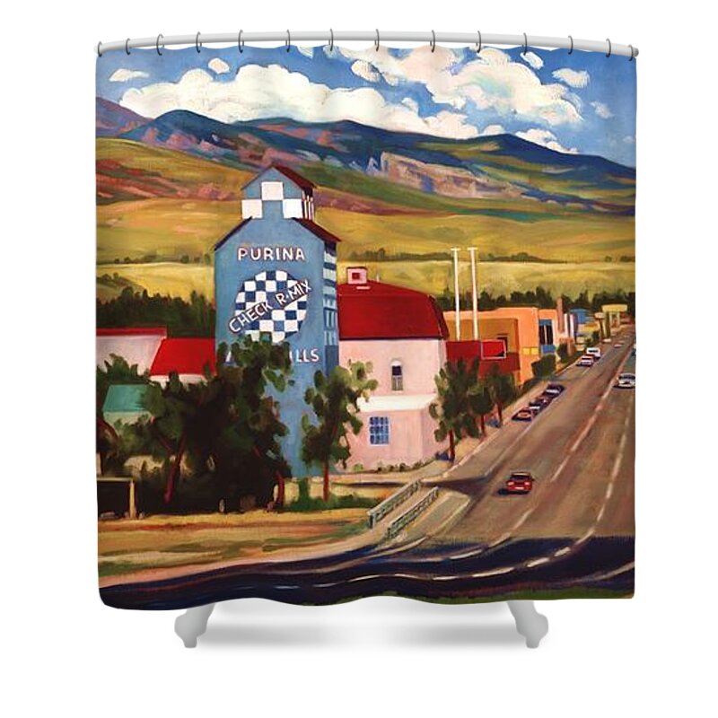 Lander Shower Curtain featuring the painting Lander 2000 by Art West