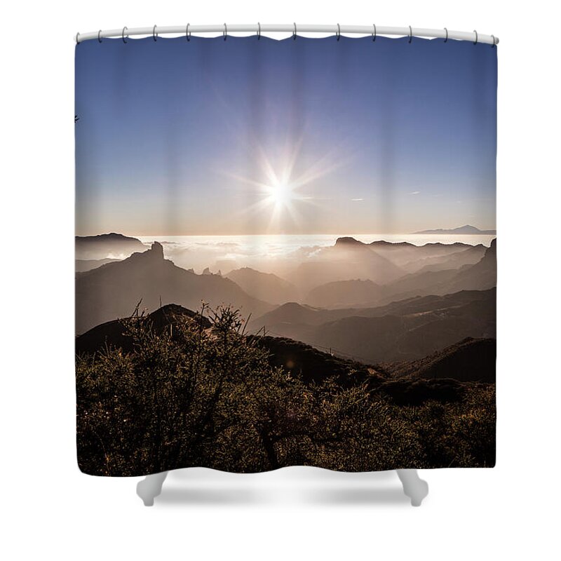 Scenics Shower Curtain featuring the photograph Landscape, Gran Canaria, Canary by Tim E White