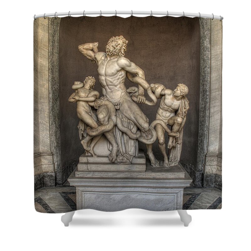 Laocoon Shower Curtain featuring the photograph Laocoon and His Sons by Michael Kirk