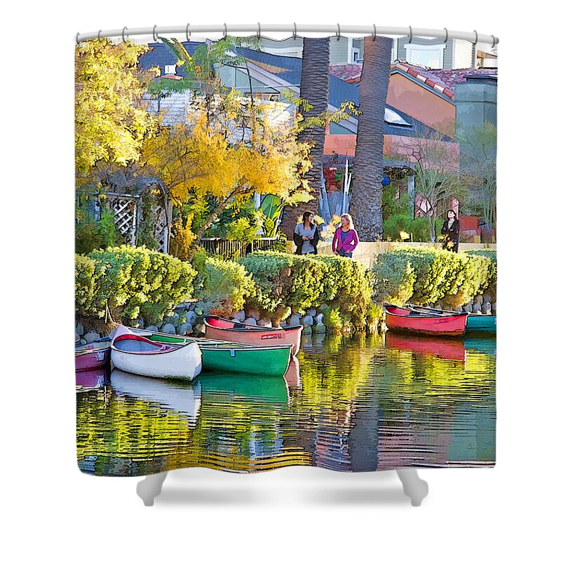 Staley Shower Curtain featuring the photograph Late Afternoon Stroll by Chuck Staley