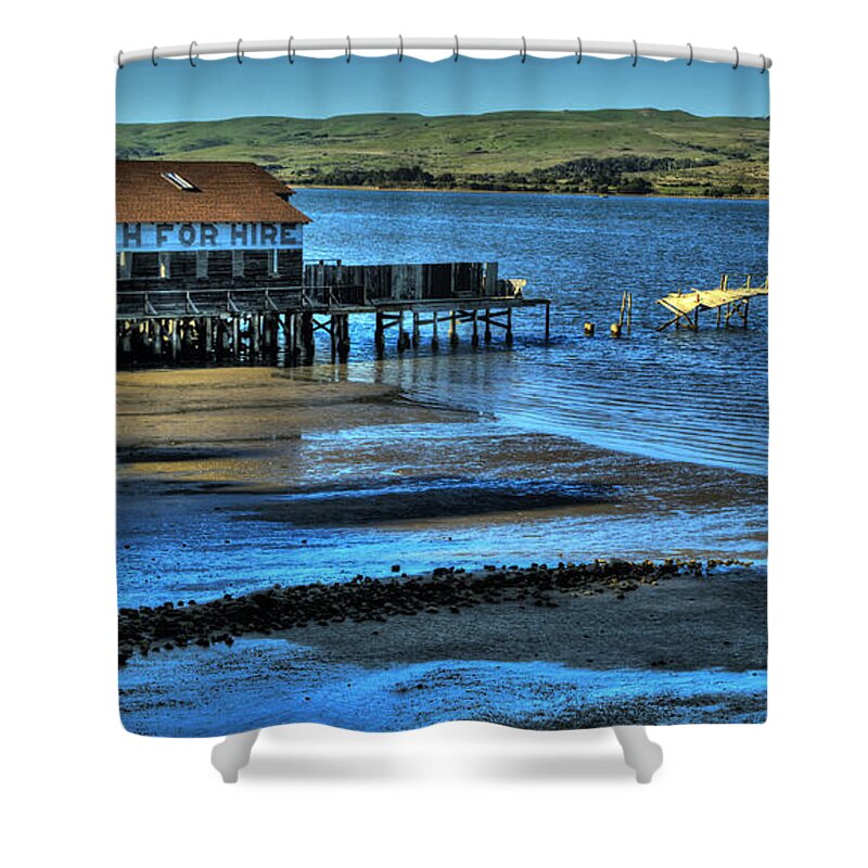 Point Reyes Shower Curtain featuring the photograph Launch For Hire by Paul Gillham