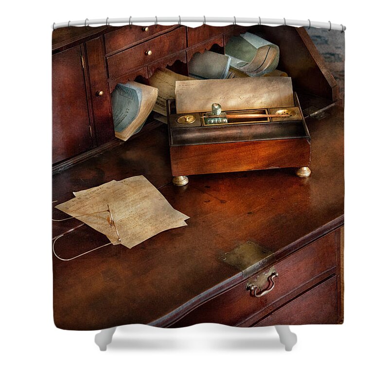 Hdr Shower Curtain featuring the photograph Lawyer - Important Documents by Mike Savad