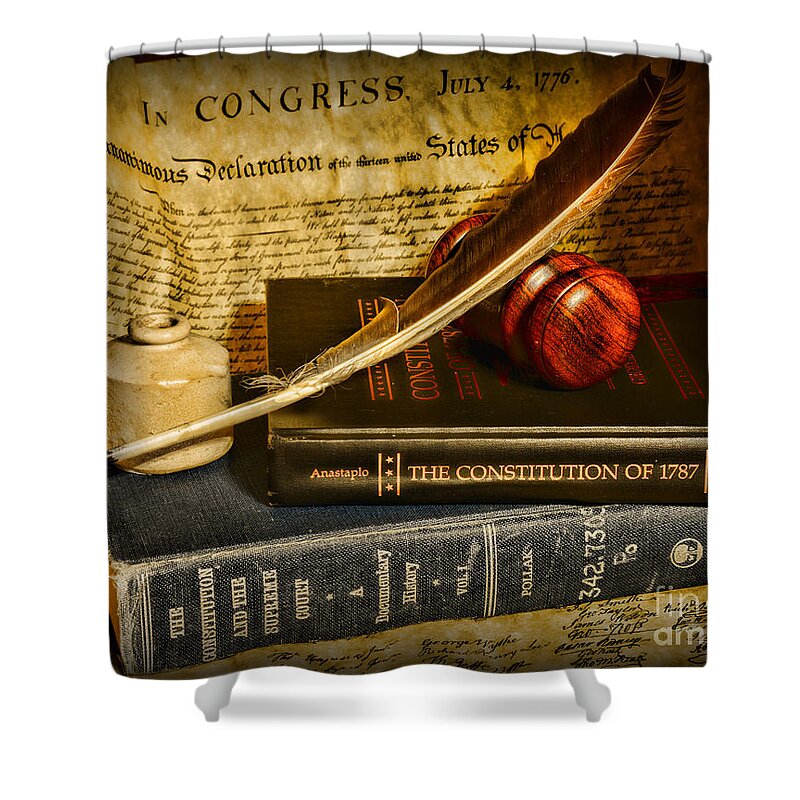 Paul Ward Shower Curtain featuring the photograph Lawyer - The Constitutional Lawyer by Paul Ward