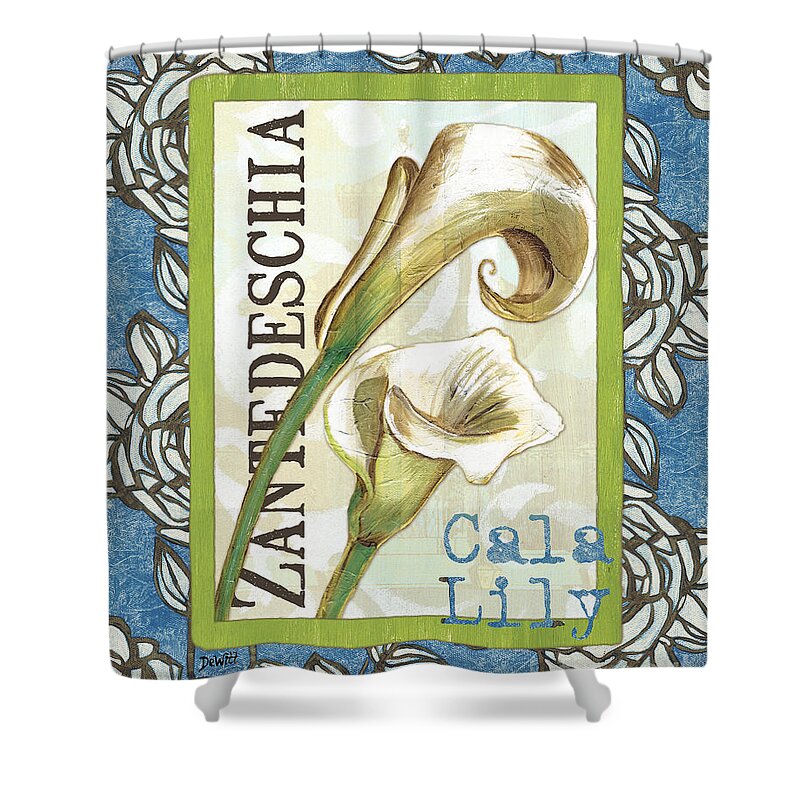 Lily Shower Curtain featuring the painting Lazy Daisy Lily 1 by Debbie DeWitt