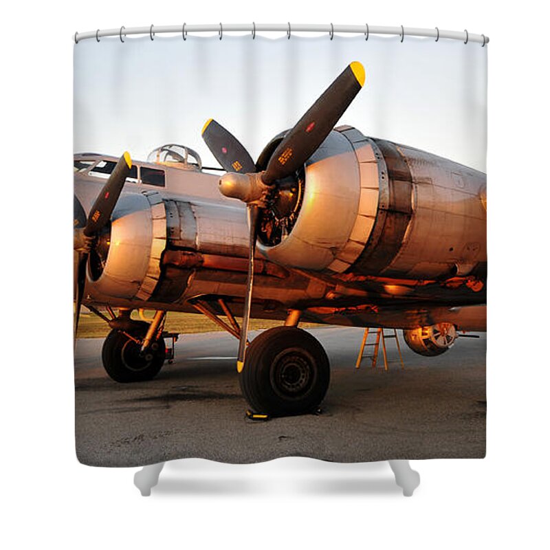 Fine Art Photography Shower Curtain featuring the photograph Last flight of the Liberty Belle by David Lee Thompson