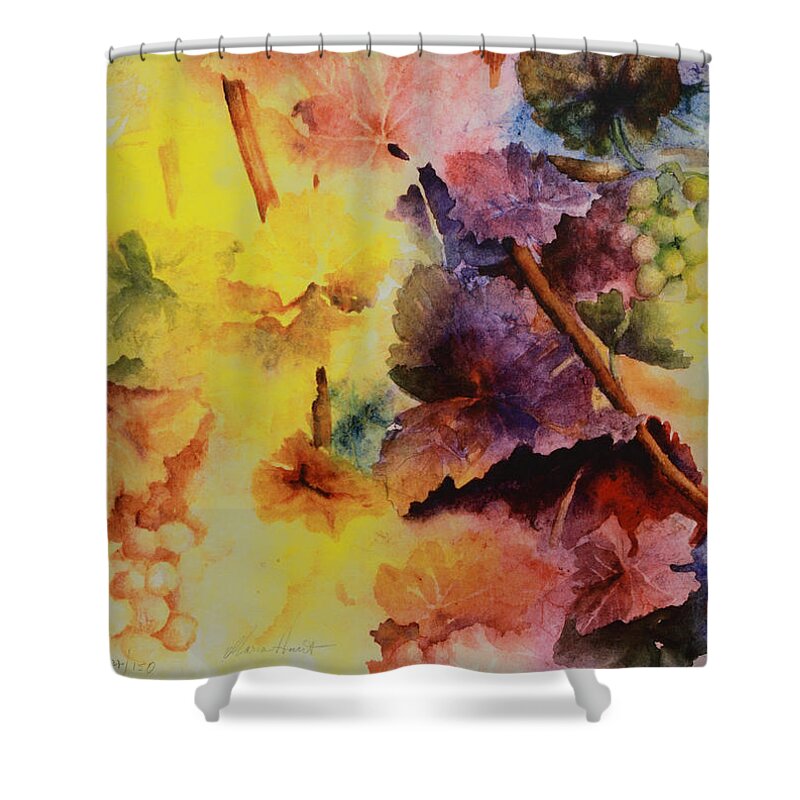 Still Life Shower Curtain featuring the painting Le Magie d' Automne by Maria Hunt