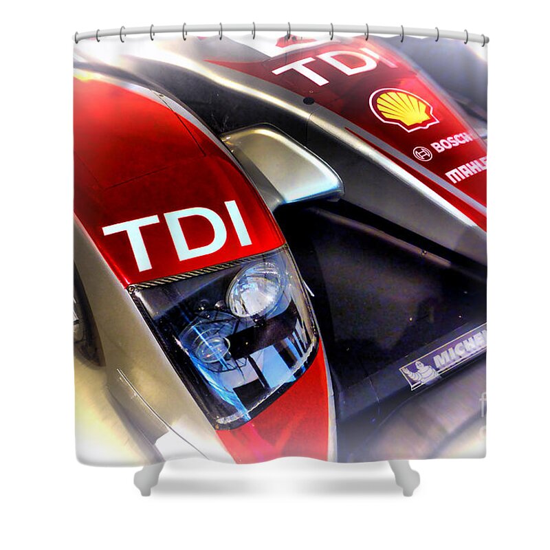 Mans Shower Curtain featuring the photograph Le Mans 2008 Audi R10 TDI by Olivier Le Queinec