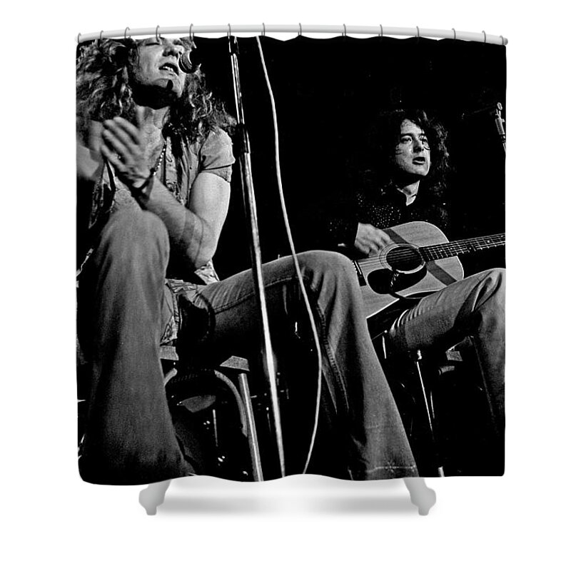 Led Zeppelin Shower Curtain featuring the photograph Led Zeppelin by Georgia Clare