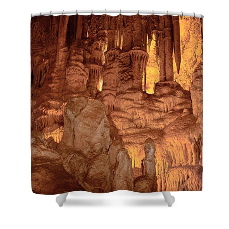 Geology Shower Curtain featuring the photograph Lehman Caves At Great Basin Np by Ron Sanford