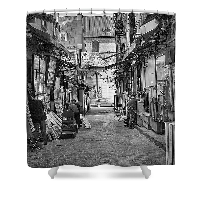 Ruelles Shower Curtain featuring the photograph Les artistes by Eunice Gibb