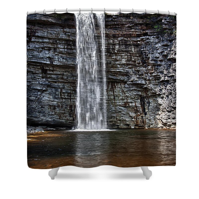 Awosting Falls Shower Curtain featuring the photograph Let it flow by Rick Kuperberg Sr
