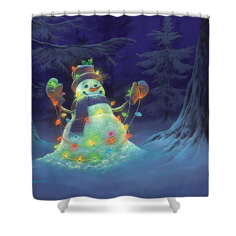 #faaAdWordsBest Shower Curtain featuring the painting Let it Glow by Michael Humphries