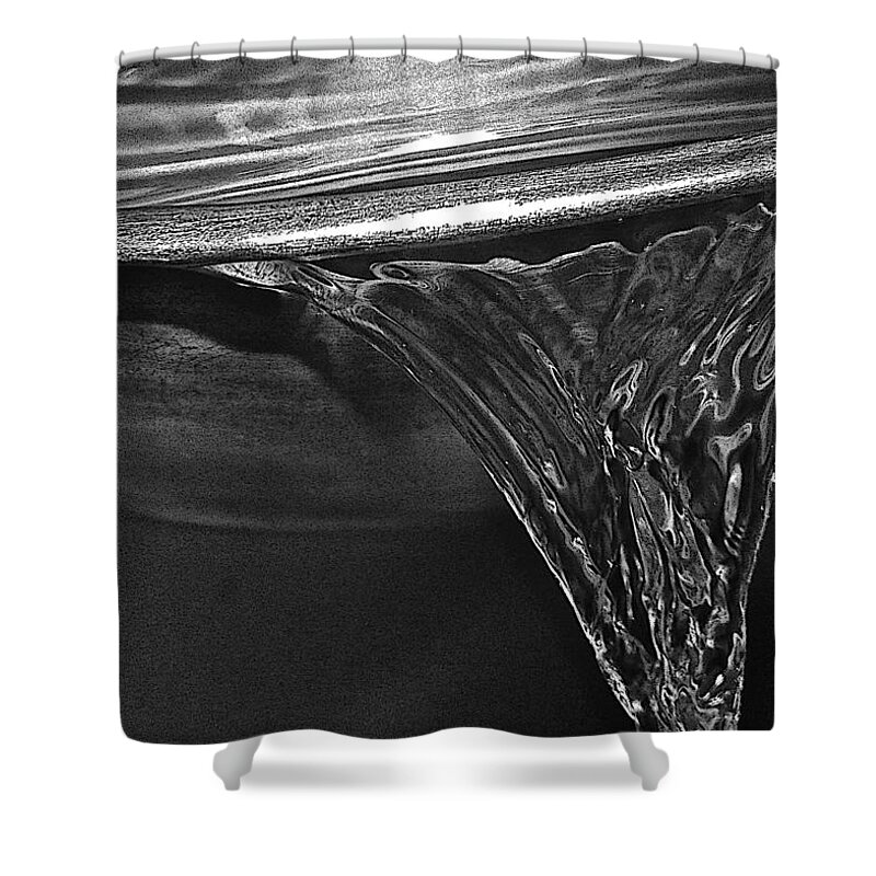 Bowl Shower Curtain featuring the digital art Let it Pour by Gary Olsen-Hasek