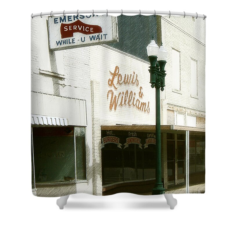 Grocery Store Shower Curtain featuring the photograph Lewis and Williams by Lee Owenby