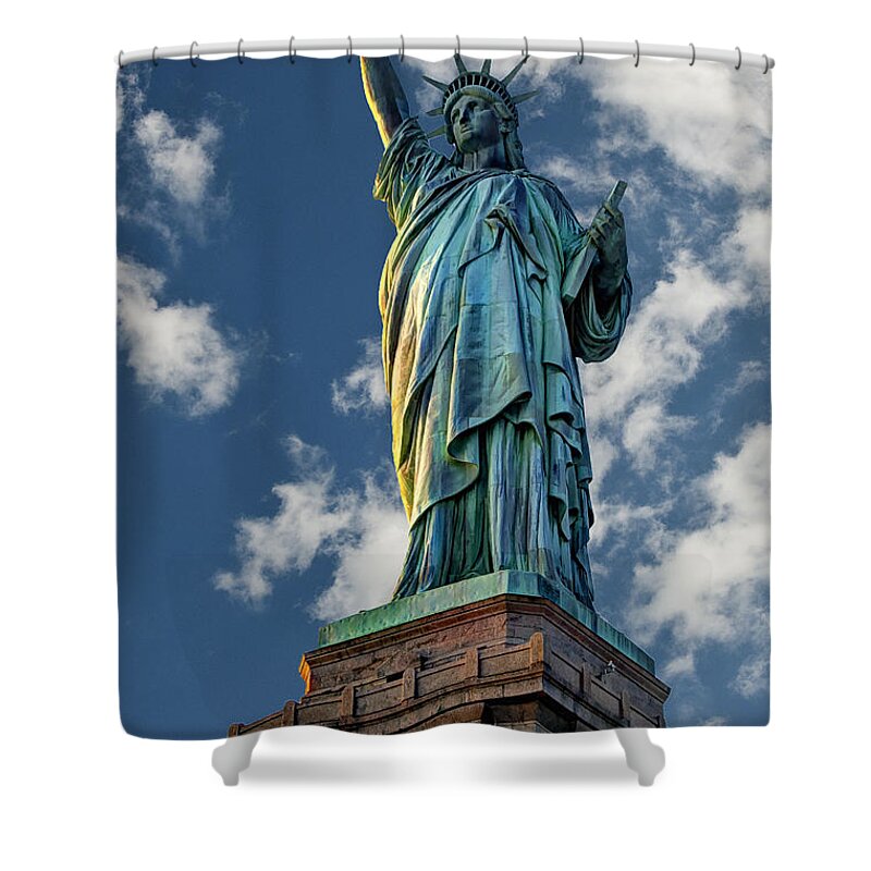 Statue Of Liberty Shower Curtain featuring the photograph Liberty by Steve Purnell