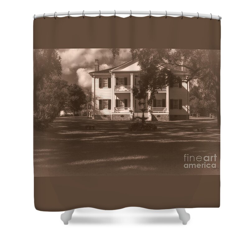 Liendo Plantation Home Shower Curtain featuring the photograph Liendo Plantation Home by Imagery by Charly