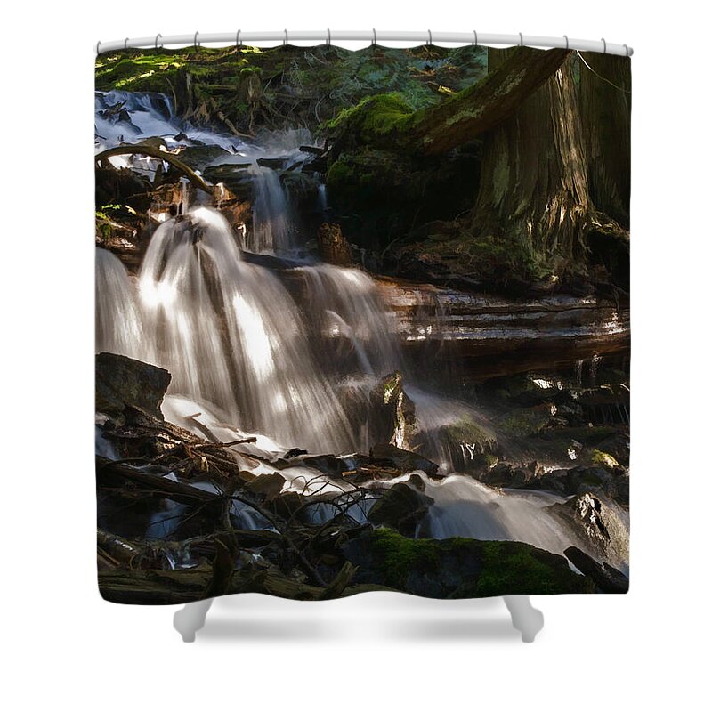 Life Begins To Flow Shower Curtain featuring the photograph Life Begins To Flow by Jordan Blackstone