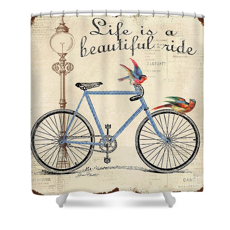 Digital Shower Curtain featuring the digital art Life is a Beautiful Ride by Jean Plout