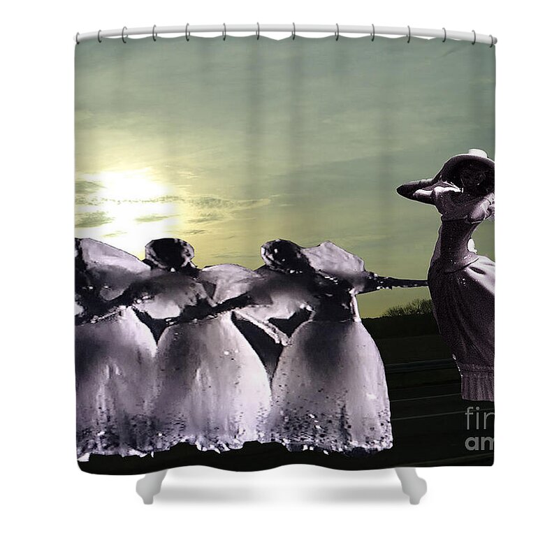 Surrealism Shower Curtain featuring the digital art Lift Up Your Spirit by Lyric Lucas