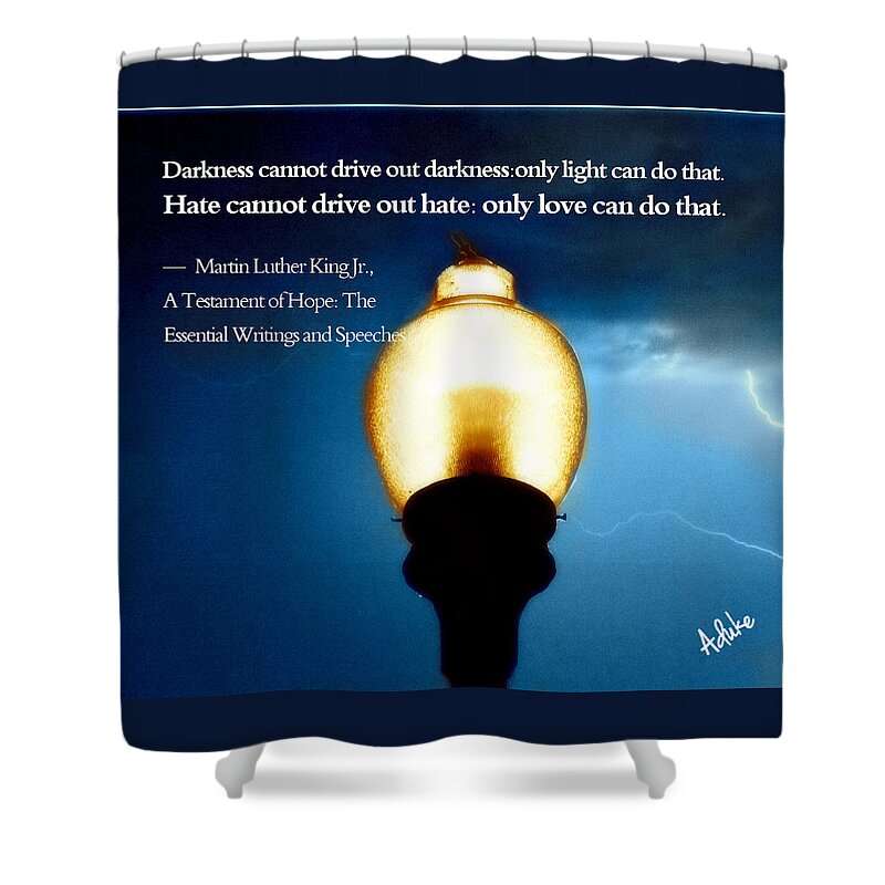 Photograph Shower Curtain featuring the photograph Light and Darkness by Maria Aduke Alabi