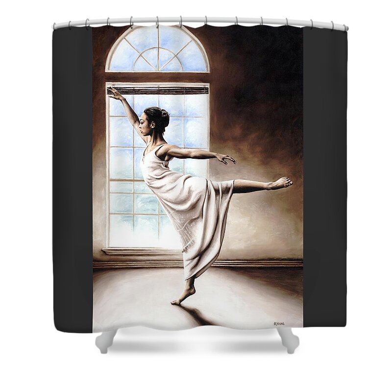 Dance Shower Curtain featuring the painting Light Elegance by Richard Young