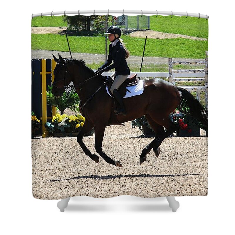 Equine Shower Curtain featuring the photograph Light on his Feet by Janice Byer