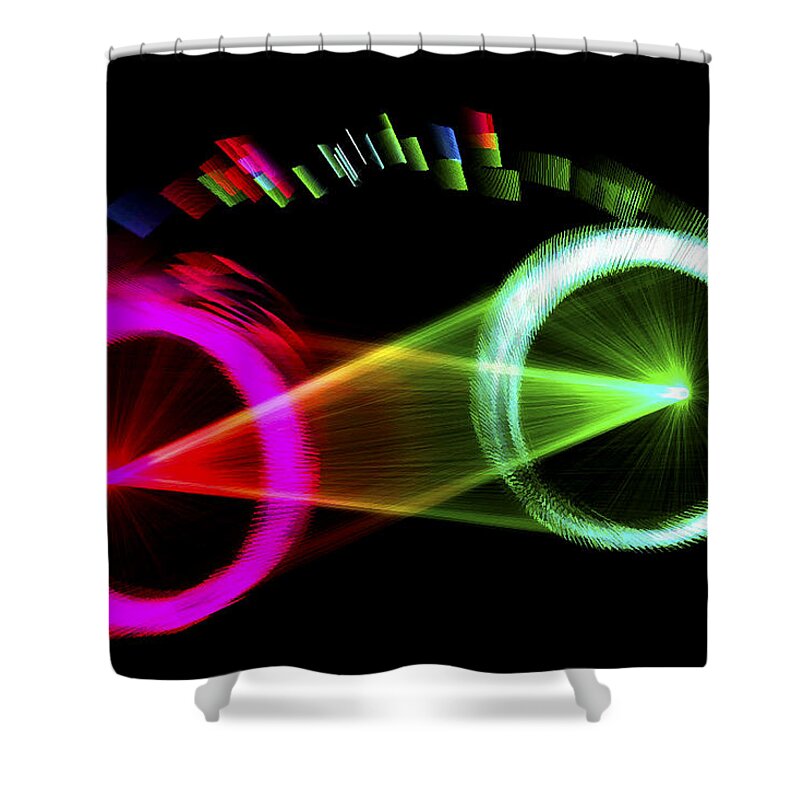Bicycle Shower Curtain featuring the photograph Light Show Bicycle Abstract by Joseph Hedaya