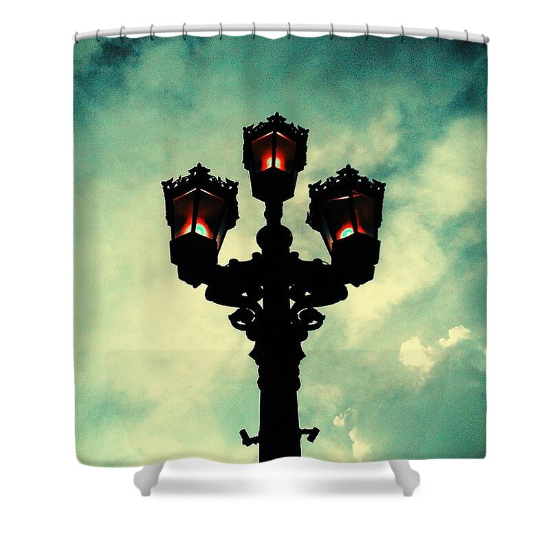 Blue Sky Shower Curtain featuring the photograph Lighten Up the Sky by Zinvolle Art