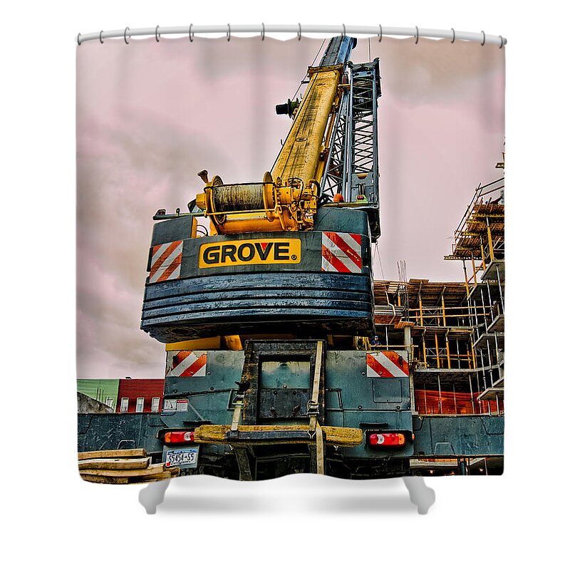 Crane Shower Curtain featuring the photograph Lighter Than Air by Steve Sahm