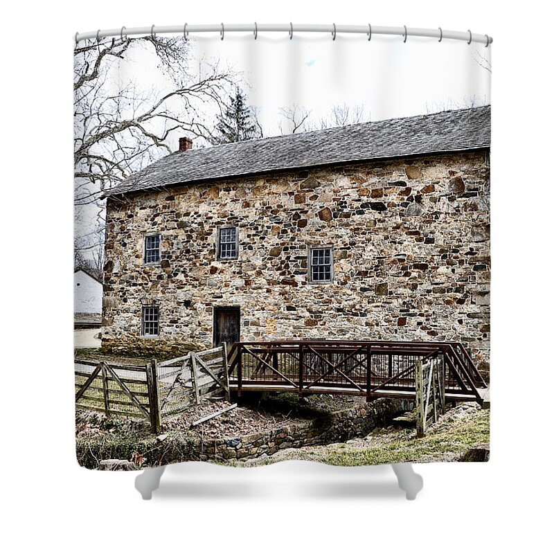 Lightfoot Shower Curtain featuring the photograph Lightfoot Mill at Anselma Chester County by Bill Cannon