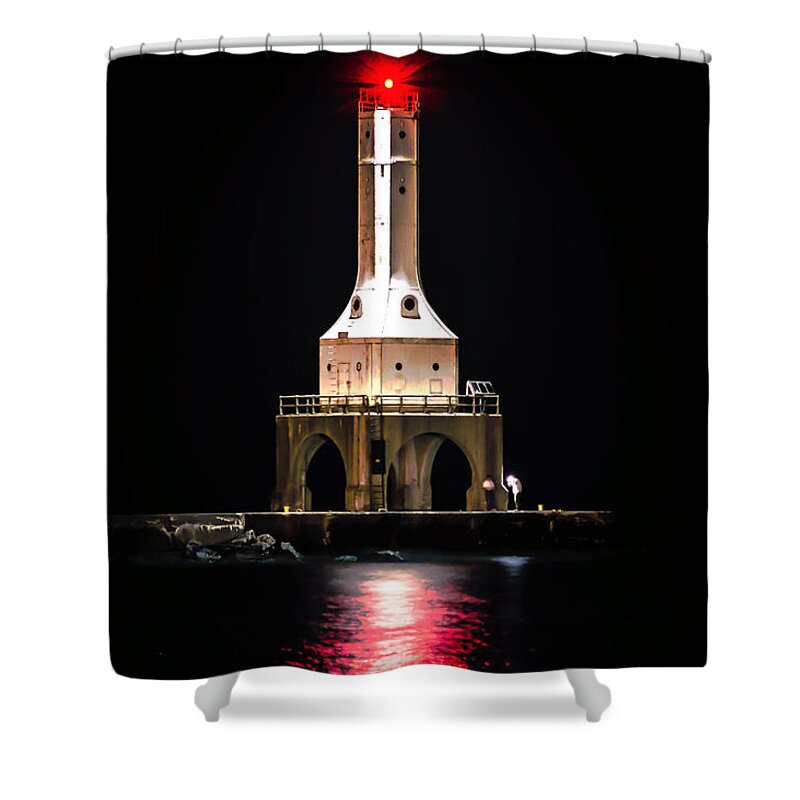 Lighthouse Shower Curtain featuring the photograph Lighthouse Ghosts by James Meyer