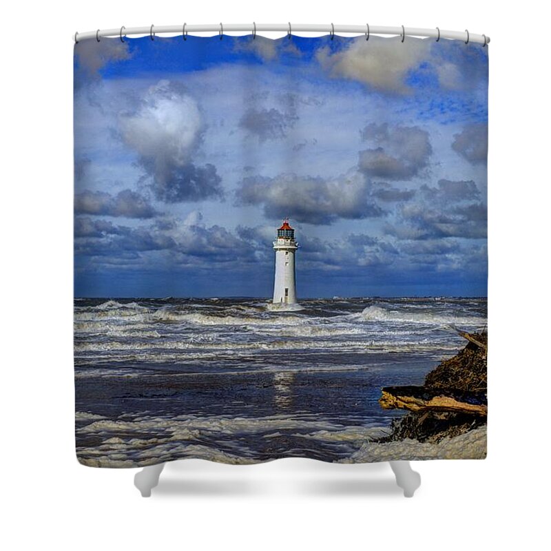 Lighthouse Shower Curtain featuring the photograph Lighthouse by Spikey Mouse Photography