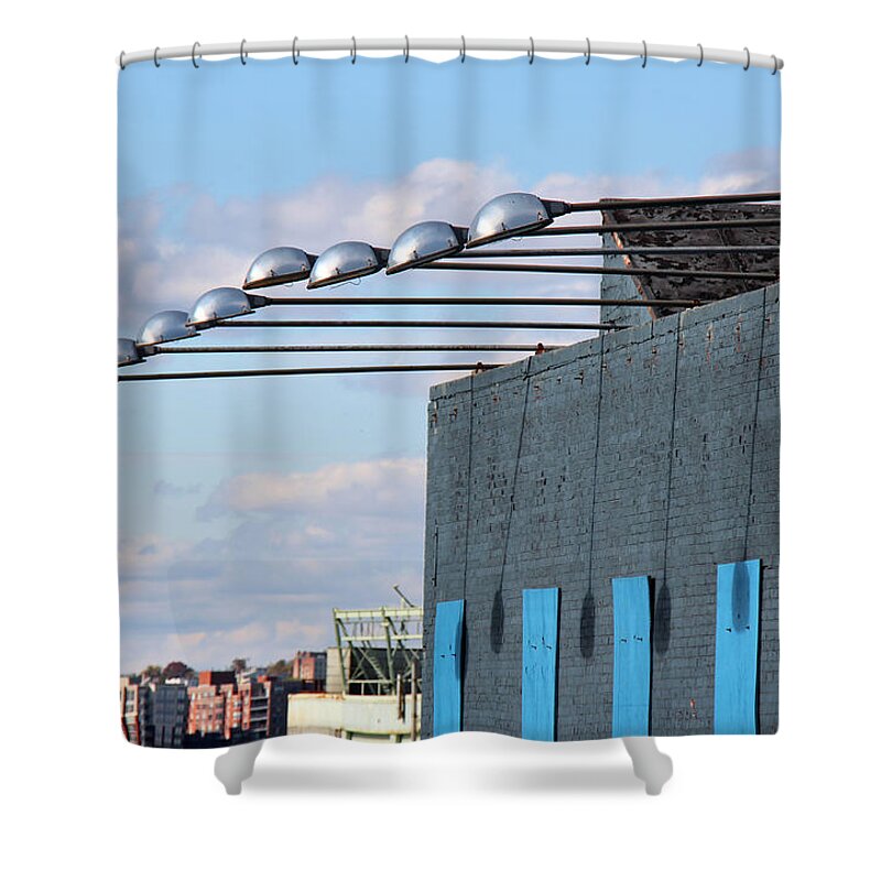 Building Shower Curtain featuring the photograph Lights Above by Rory Siegel