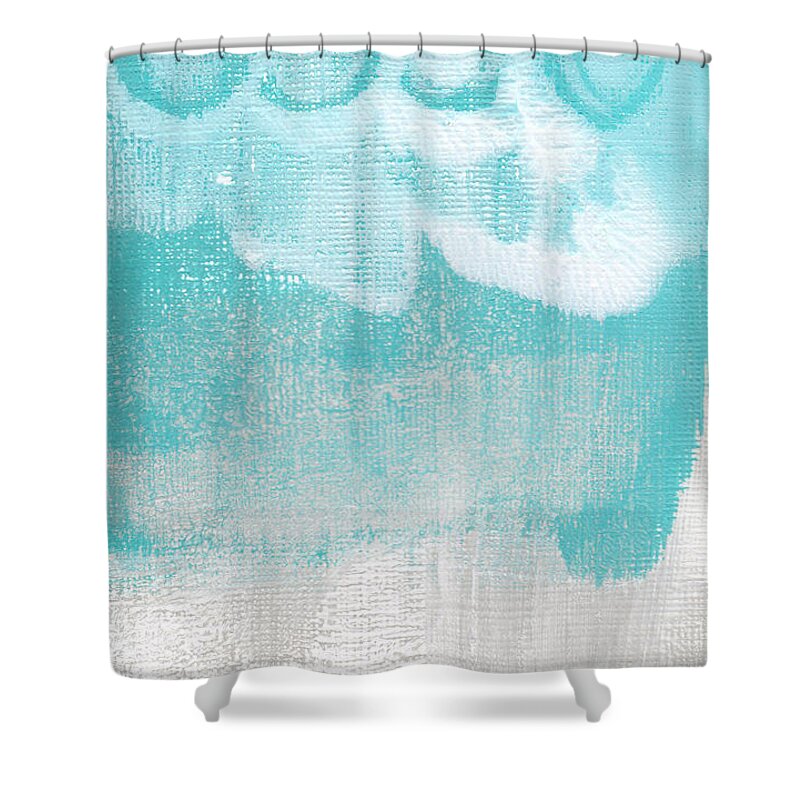 Abstract Shower Curtain featuring the painting Like A Prayer- Abstract Painting by Linda Woods
