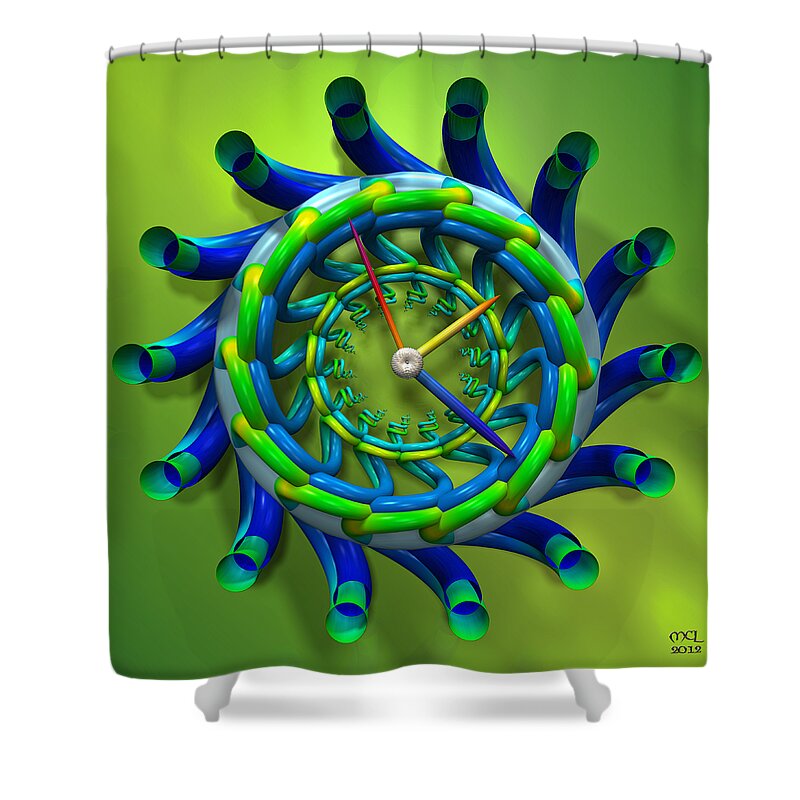 Computer Shower Curtain featuring the digital art Like Clockwork by Manny Lorenzo