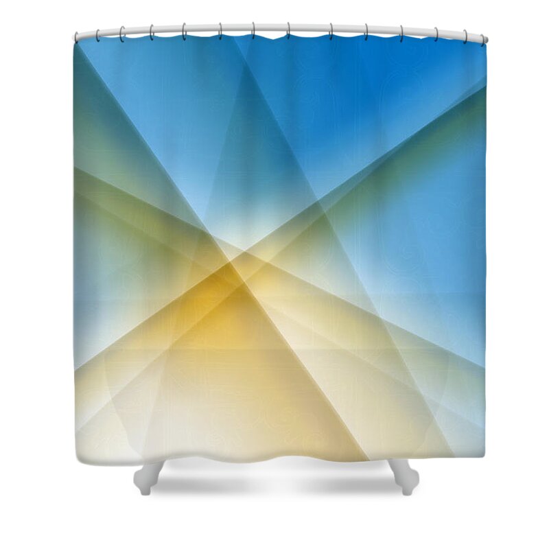 Augusta Stylianou Shower Curtain featuring the digital art Lines and Angles by Augusta Stylianou