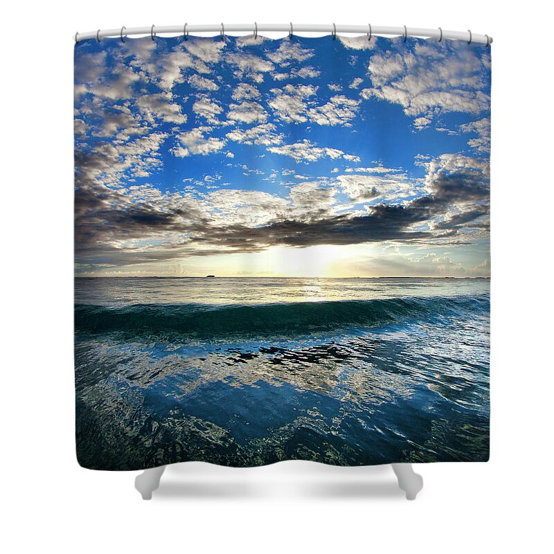  Sea Shower Curtain featuring the photograph Blue Lava by Sean Davey