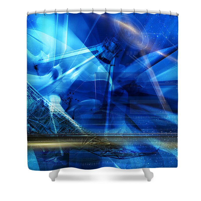 Conceptual Shower Curtain featuring the photograph Listening by Keith Kapple