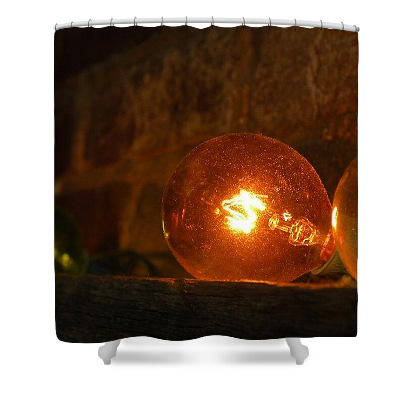 Light Shower Curtain featuring the photograph Lit II by Carlee Ojeda