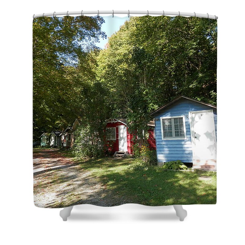 Cabin Shower Curtain featuring the photograph Little Cabins by Pema Hou
