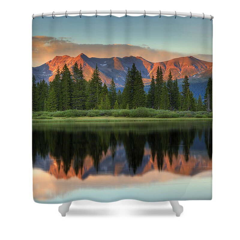 Little Molas Lake Shower Curtain featuring the photograph Little Molas Lake Sunset 2 by Alan Vance Ley