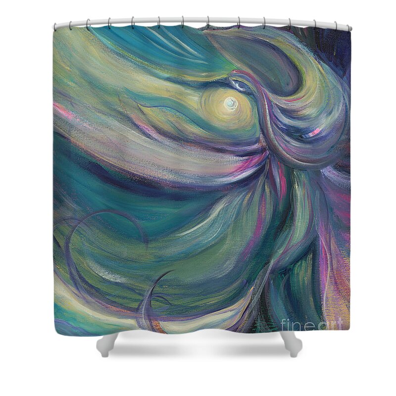 Dance Shower Curtain featuring the painting Liturgical Dance by Nadine Rippelmeyer
