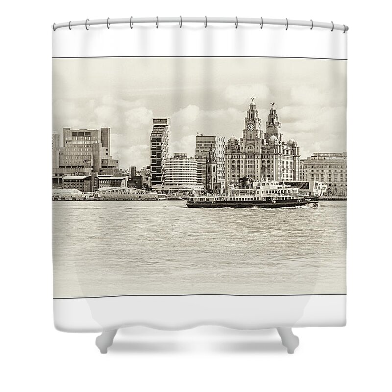 Liverpool Museum Shower Curtain featuring the photograph Liverpool Ferry by Spikey Mouse Photography