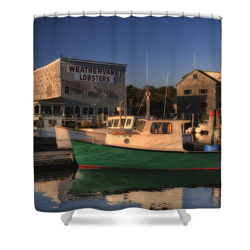 Lobster Shower Curtain featuring the photograph Lobster Boat Belfast Maine IMG 5851 by Greg Kluempers