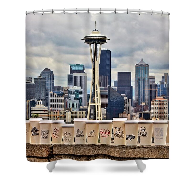 Seattle Shower Curtain featuring the photograph Local Joes by Benjamin Yeager
